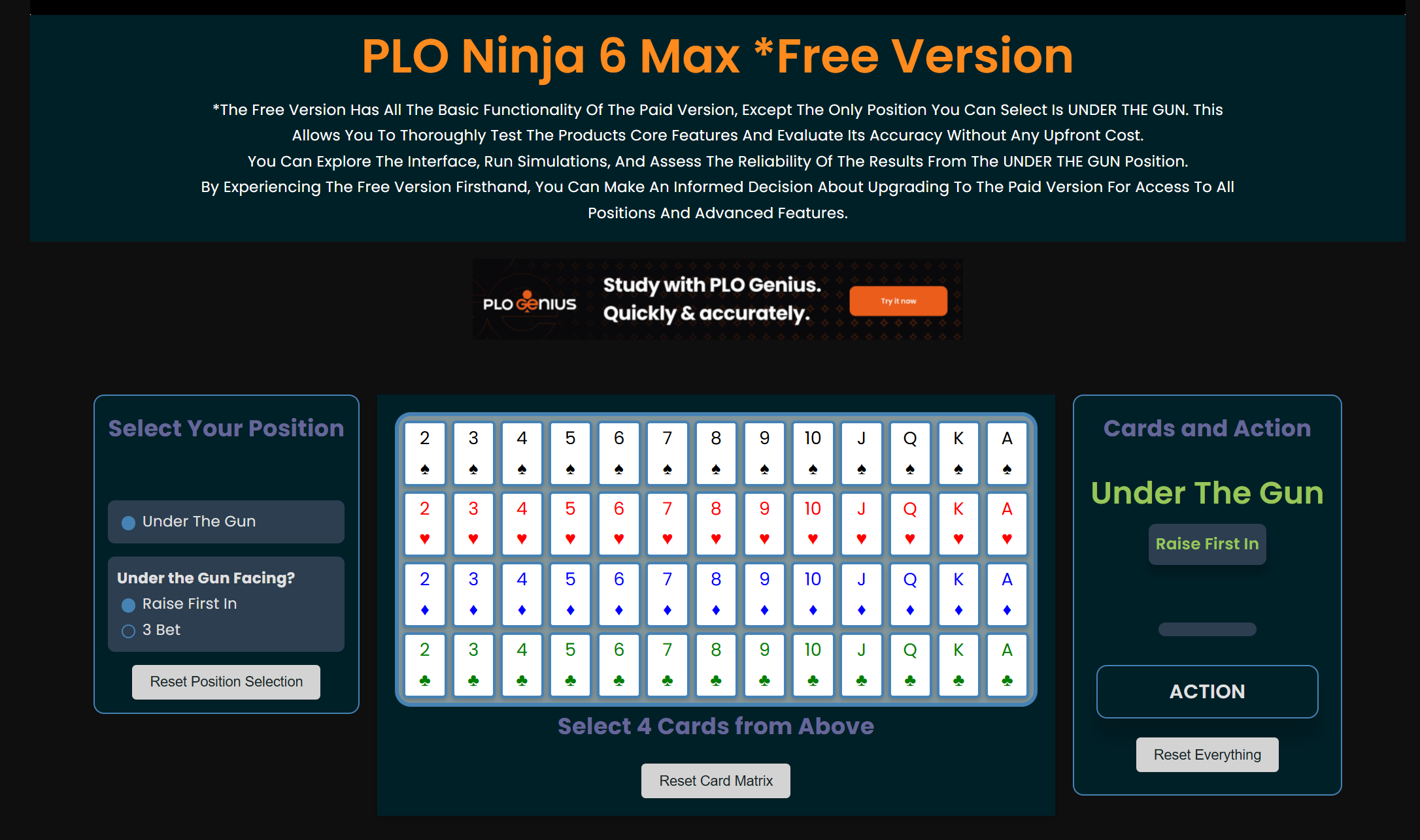 PLO Ninja Free